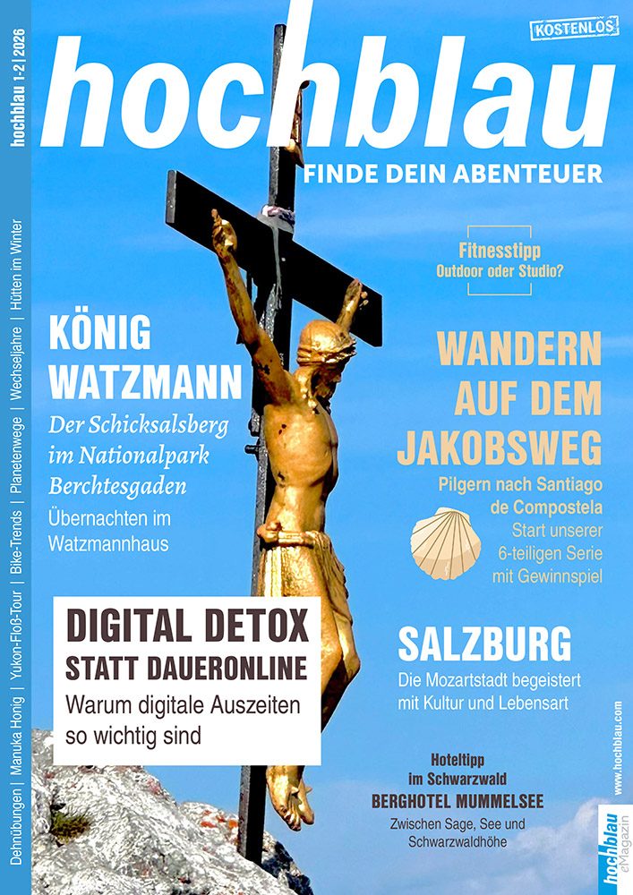 Das Titelbild der Ausgabe zieren der goldene Jesus am Kreuz, hoch oben auf dem Watzmann-Hocheck sowie die TOP-Themen.