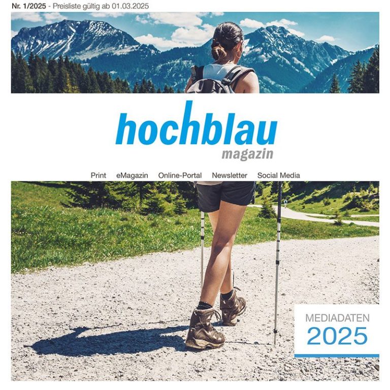 hochblau Magazin Mediadaten Titelblatt der Mediadaten des hochblau Magazins